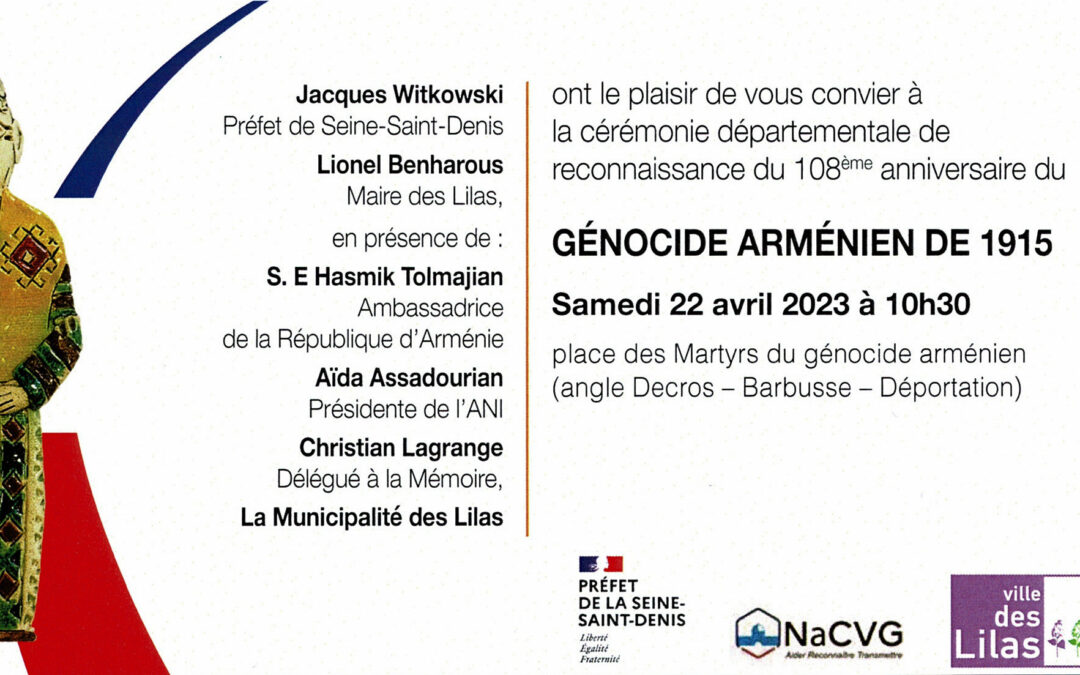 Commémorations du génocide des Arméniens de 1915 en Seine-Saint-Denis