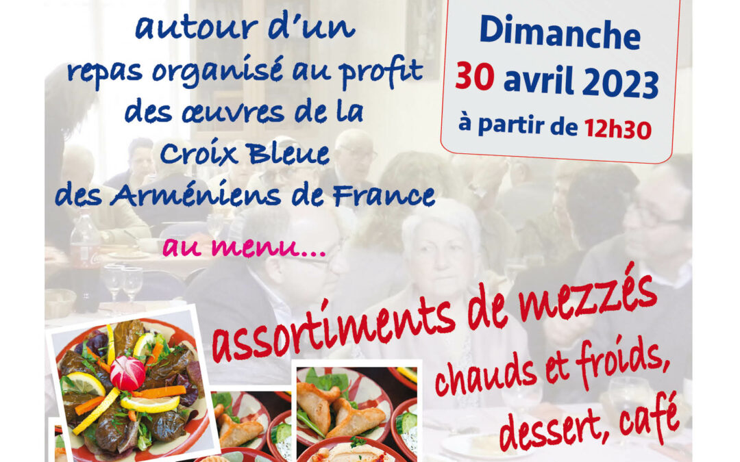 Repas de La Croix Bleue des Arméniens de France le 30 avril