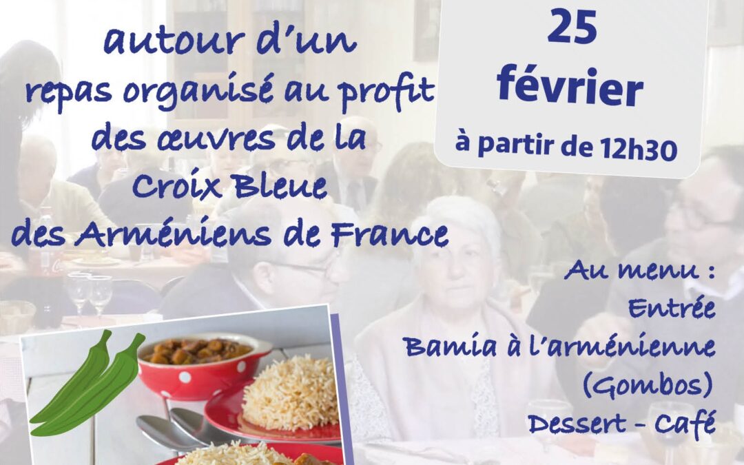 Repas de la Croix Bleue des Arméniens de France le 25 février